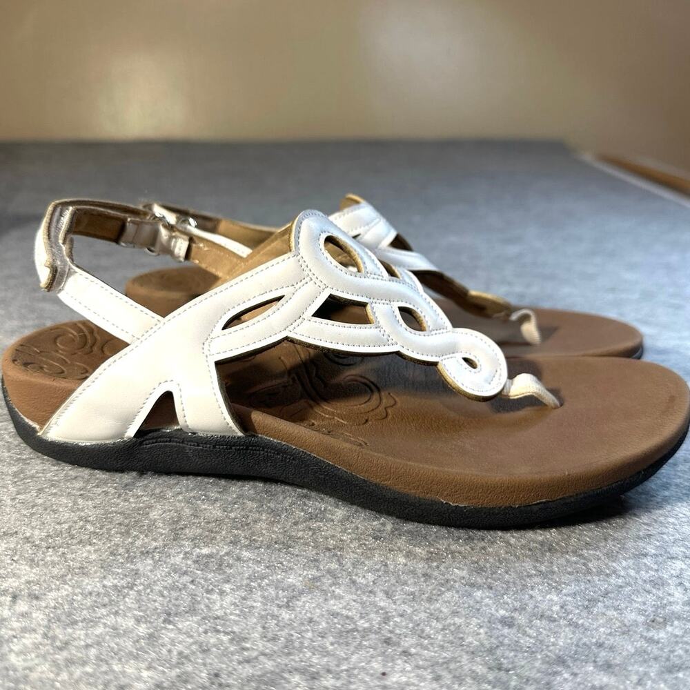 Rockport Women Ramona Casual Sandals white cutout upper slingback strap size 6.5